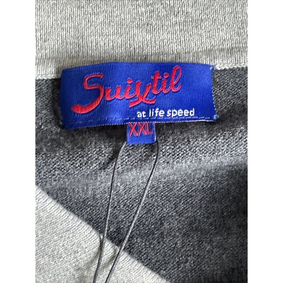 Suixtil Heritage Grey Gray 3 Button Sweater Size XXL NWT New RARE Mens Cotton - Picture 3 of 12
